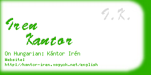 iren kantor business card